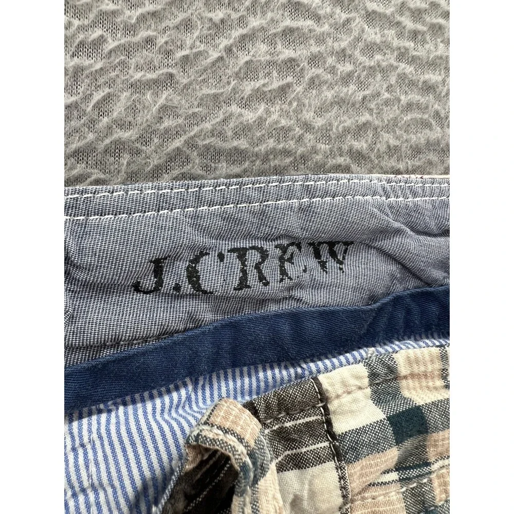 J.Crew Field Shorts Mens Sz 34 Patchwork Plaid Madras Multi Color Preppy Summer